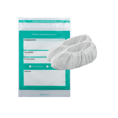 Calzari sterili SteriSox non-woven per il campionamento di pavimenti e suolo Calzari sterili SteriSox non-woven per il campionamento di pavimenti e suolo